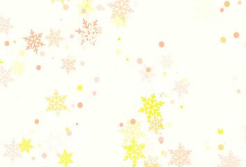 Light Green, Red vector texture with colored snowflakes.