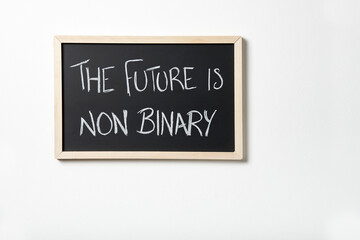 The future is non binary. Concept of respect for gender diversity.