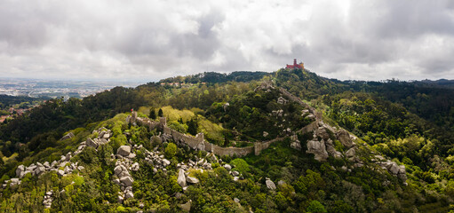 Castle of the Moors or Castelo dos Mouros is a hilltop medieval castle in Sintra town near Lisbon,...