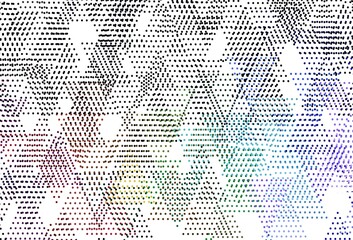 Light Multicolor vector background with triangles, circles.