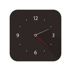 Clock flat fashion icon design, watch icon, vector