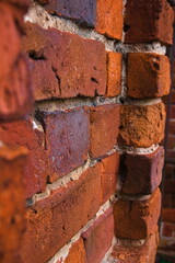 brick wall, red brick wall, red brick close-up
