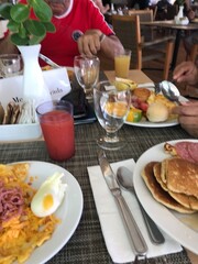 table setting at restaurant