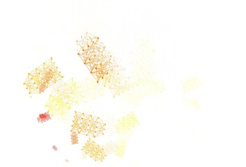 Light Red, Yellow vector backdrop with artificial intelligence data.