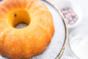 Lemon cranberry bundt cake