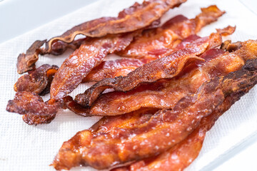 Cooking bacon strips