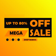 Sale banner template design, big sale special offer. end of season special offer banner. vector illustration.
