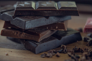 Chocolate bar, dark chocolate, milk chocolate, coco powder, chocolatier
