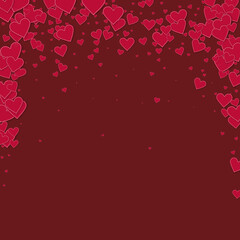 Obraz premium Red heart love confettis. Valentine's day falling