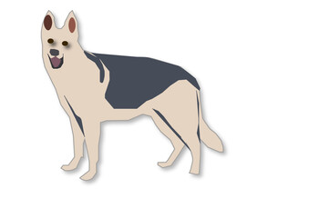 cao pastor Alemão, mamífero, ilustração, animal doméstico, 