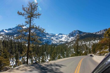 Driving at lake tahoe