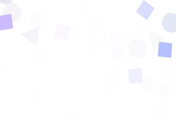 Light Pink, Blue vector backdrop with lines, circles, rhombus.