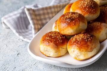 Traditional delicious handmade Turkish pastry cheese pastry (Turkish name; pogaca)