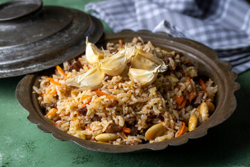 Traditional delicacies, Uzbek pilaf (Turkish name; Ozbek pilavi)