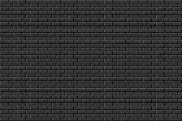 Fototapeta premium Black brick wall background vector design illustration