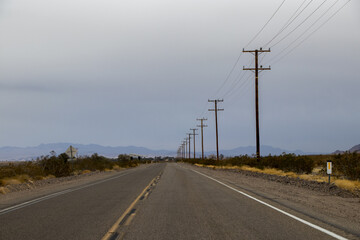 Fototapeta premium Desert Drives Through the Mojave