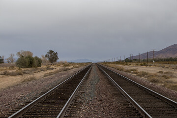 Fototapeta na wymiar Desert Drives Through the Mojave