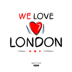 London, typography Design, Vector illustration.