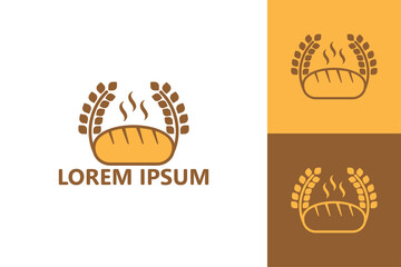 Wheat bread logo template design vector