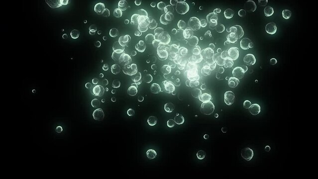 blue bubble particle circle animation