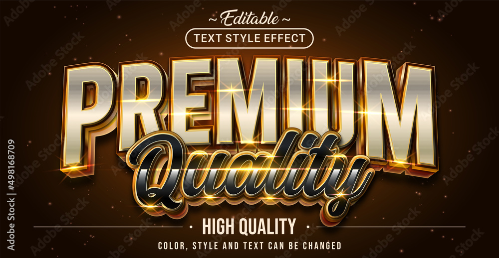 Aufkleber Editable text style effect - Premium Quality text style theme.