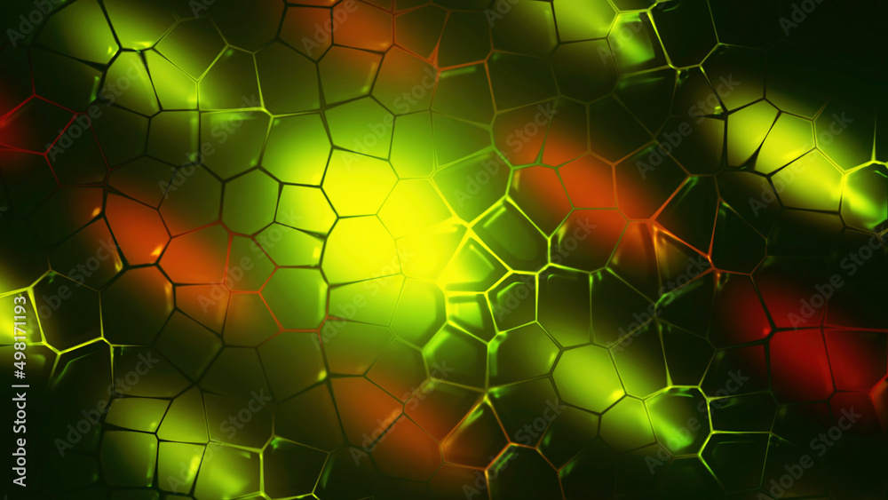 Poster moving mosaic pattern with bubbles. motion. colorful background with moving bubbles. flowing bubbles