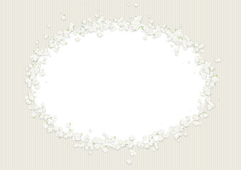 カスミソウフレーム（ベージュ）