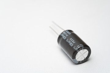 Isolated capacitor, used in electronic device. Electronic parts concept.