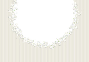 カスミソウフレーム（ベージュ）