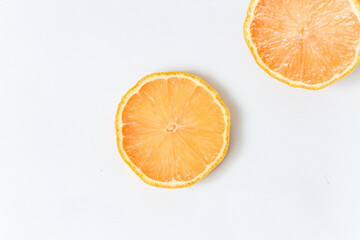 Fresh Citrus Fruit. Lemon, Orange, Mandarin, Grapefruit on Solid White Colored Background.