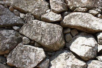 stone wall of Japanese Castle,石垣