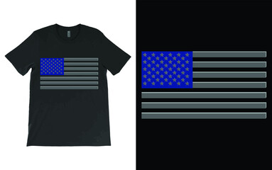 USA Flag T-Shirt Vector, Patriotic T-Shirts, July 4th Shirts, USA Flag Grange Vector T-Shirt.
