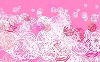 Light Pink vector elegant pattern with roses.