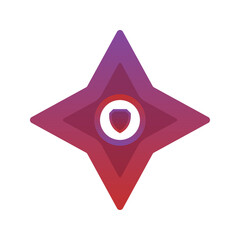 shuriken shield logo element design template icon