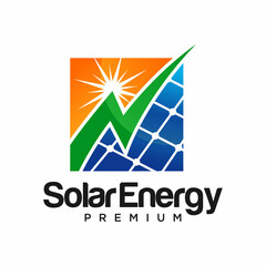Creative Solar Energy Logo Design Vector Template