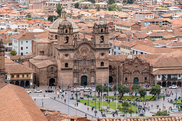 Iglesia de la Compañia de Jesus y Plaza de armas de Cusco, Cusco, Peru - La Compañia de Jesus...