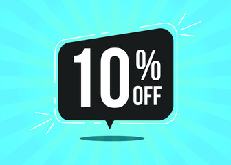 1 percent off. Black balloon on top of a light blue background