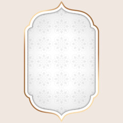 Arabic pattern in a shiny gold frame. -  Vector.