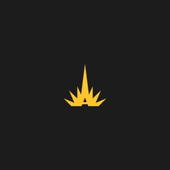 letter A spark vector