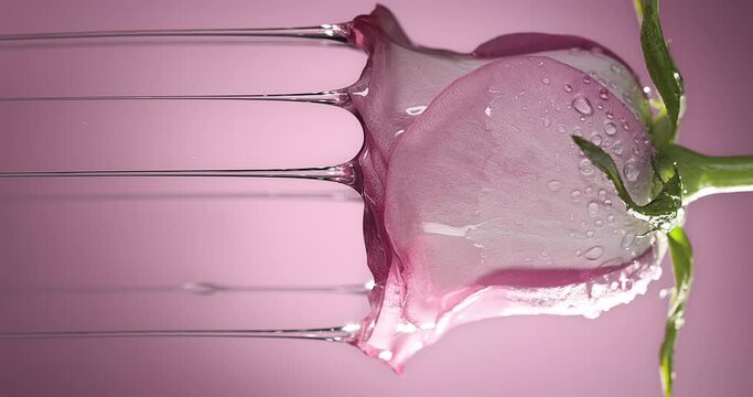 Dripping of rose oil