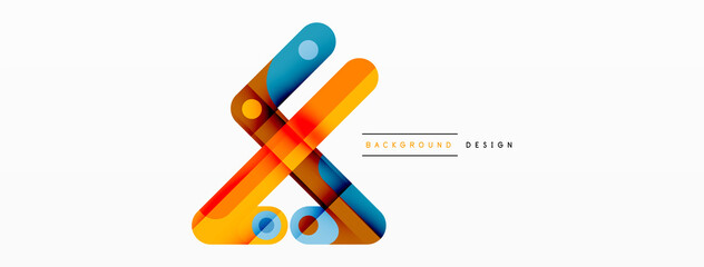 Lines geometric creative abstract background. Bright color line composition for wallpaper, banner, background or landing