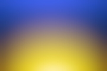 Fototapeta premium Blurry light from the setting sun and blue sky in the colors of the Ukrainian flag. UA. Blurred sunset. Abstract background, soft focus, illustration