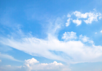 Panoramic view of clear blue sky and clouds, clouds with background.