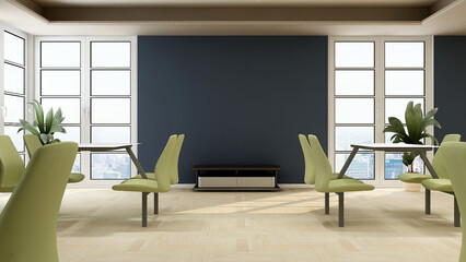 company logo mockup in the office kitchen wall