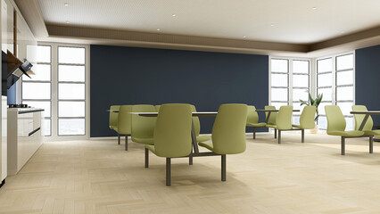 company logo mockup in the office kitchen wall