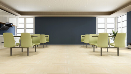 company logo mockup in the office kitchen wall