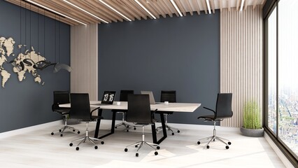 logo mockup in the office meeting room