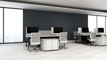 3d company logo mockup in the office workspace