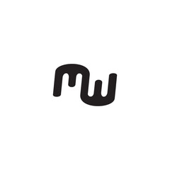 Obraz premium Letter mw monogram logo design vector
