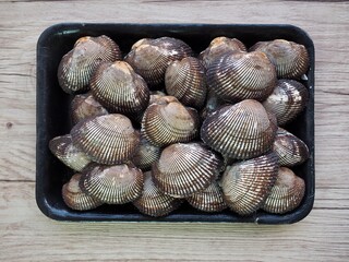 신선한 해산물 꼬막, 요리재료